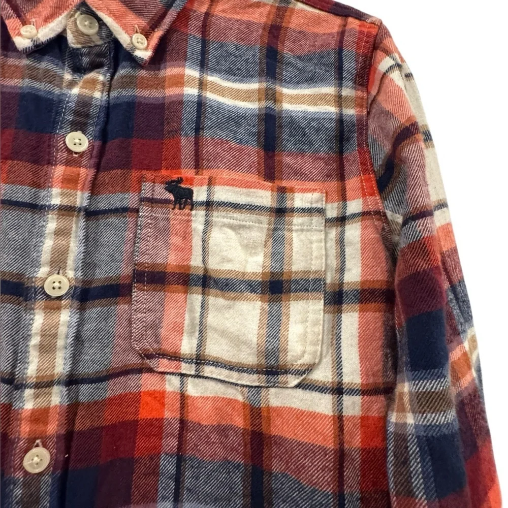 Abercrombie Kids Boy’s Plaid Button Down Flannel Shirt: Size 13/14 - Picture 5 of 12